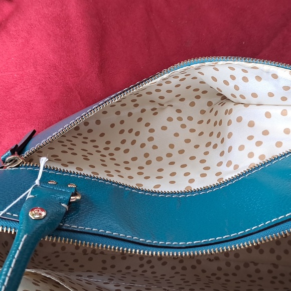 SALE Kate Spade Teal Blue Leather Shoulder Bag Great Used Condition - Picture 11 of 12